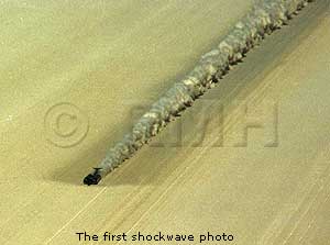 The first ThrustSSC shockwave photo