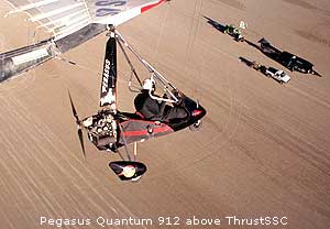 Pegasus Quantum 912 over ThrustSSC